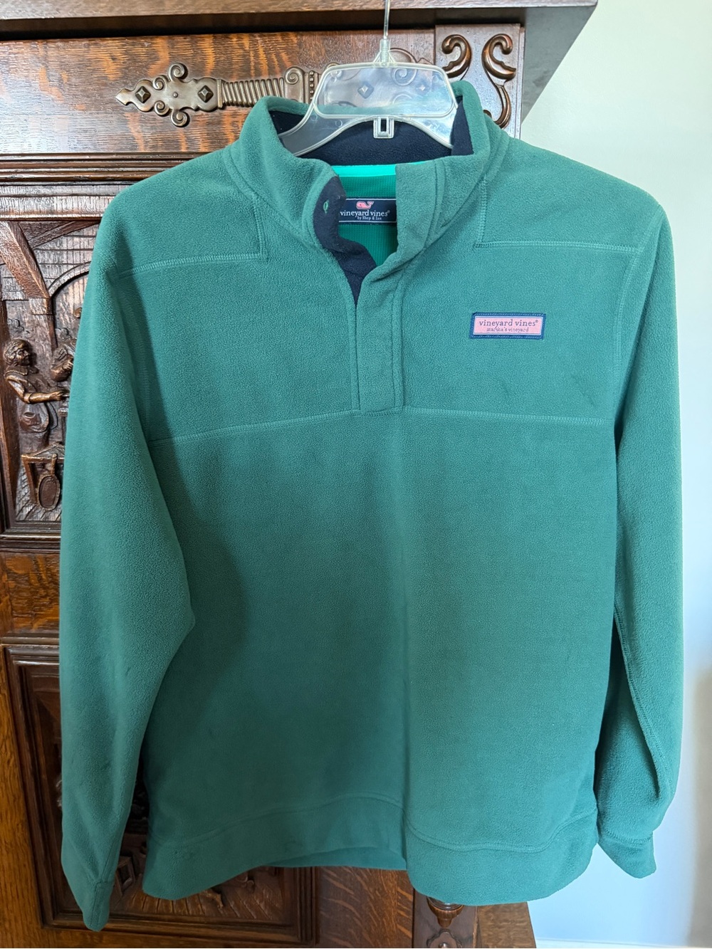 Vineyard Vines Men's Deep Green Quarter-Zip Pullover